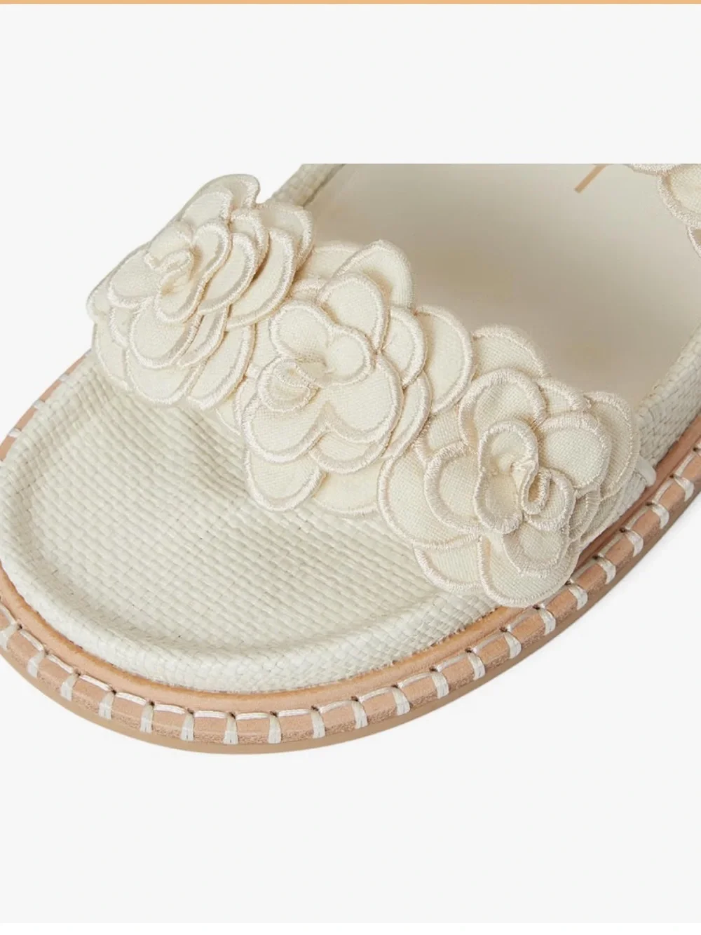 Dolce Vita Sherpa White Raffia Sandal